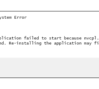 nvcpl dll error 598b8e90396e5a0010166474