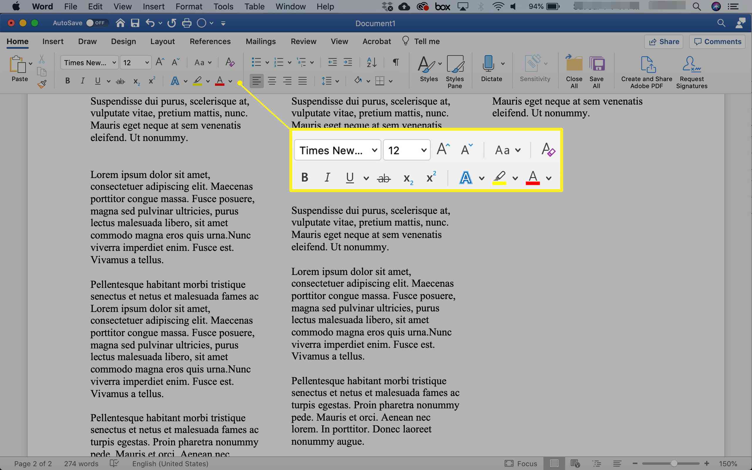 Formátování textu v aplikaci Microsoft Word