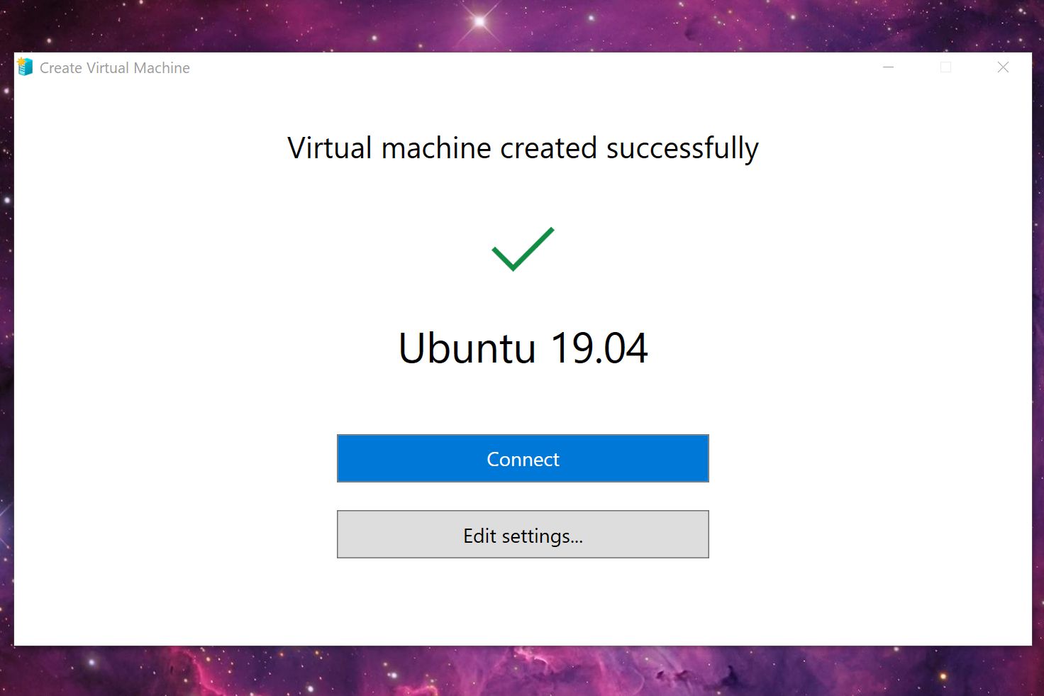 Připojte virtuální stroj Ubuntu Hyper-V