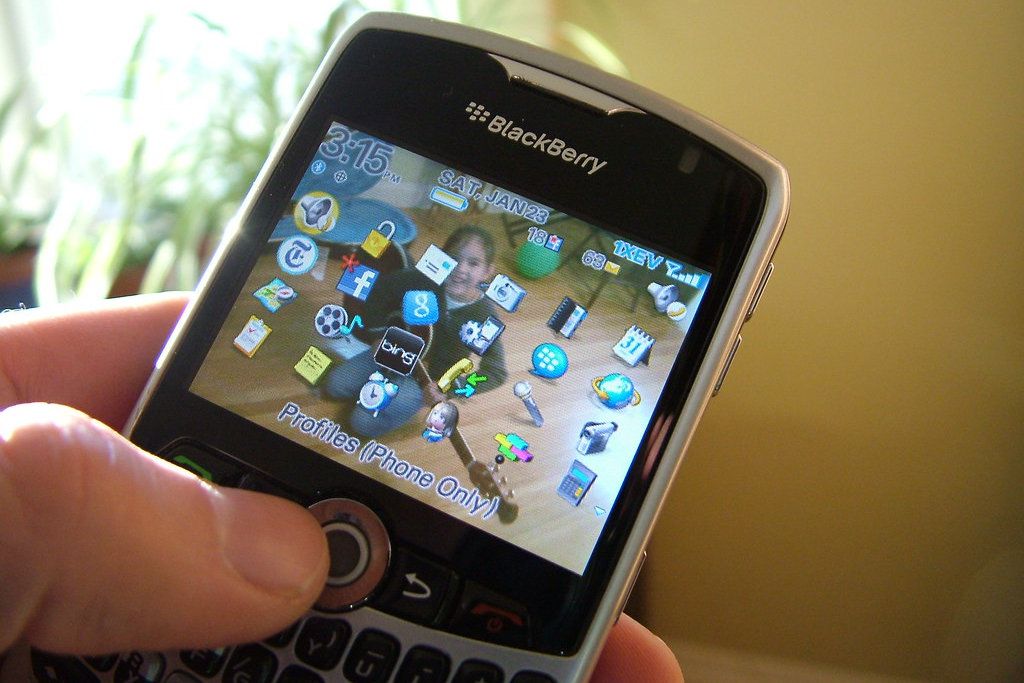 Blackberry telefon s aplikacemi