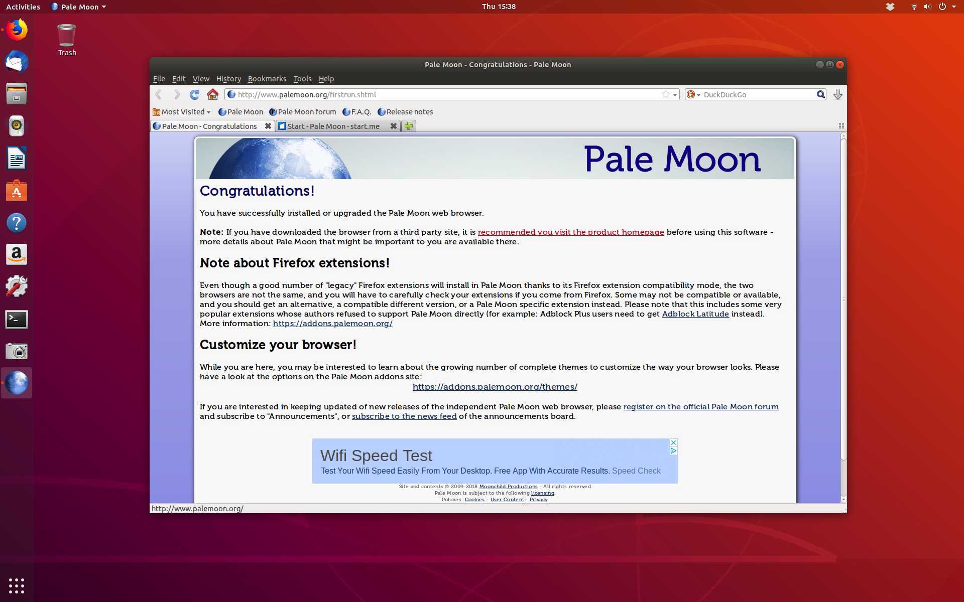 Webový prohlížeč Pale Moon
