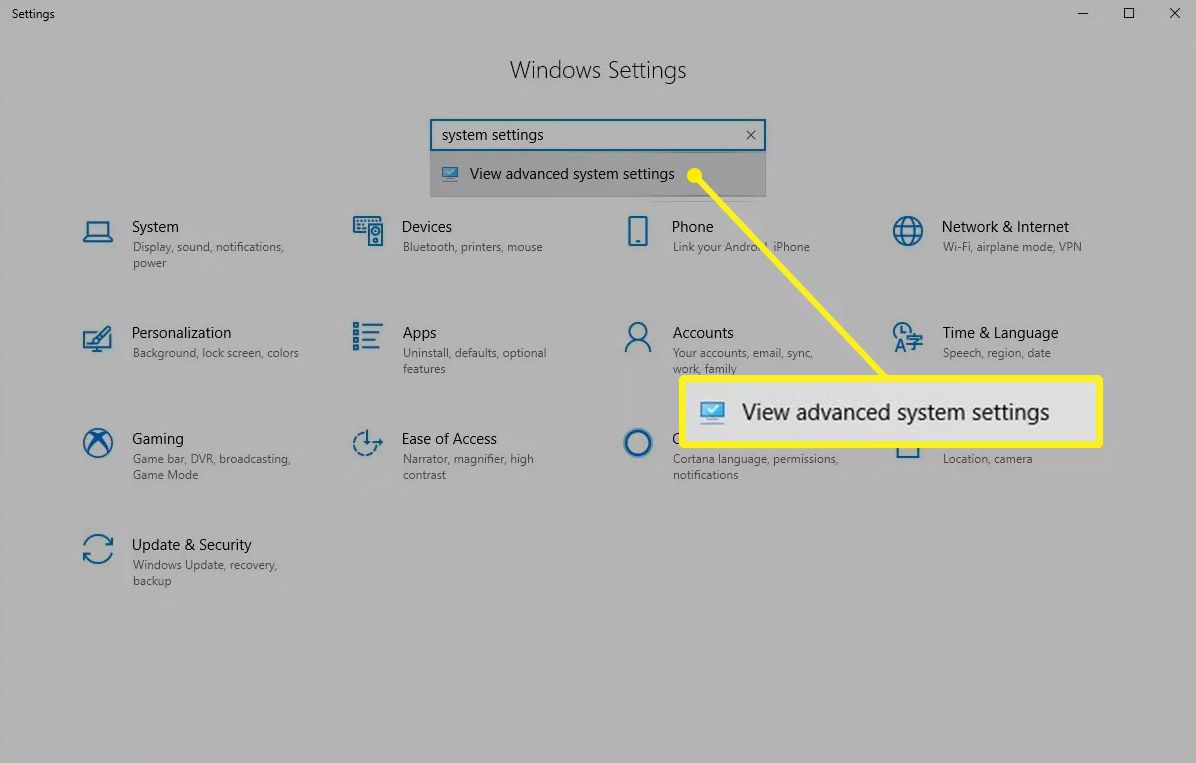 Zobrazte pokročilá nastavení systému ve Windows 10