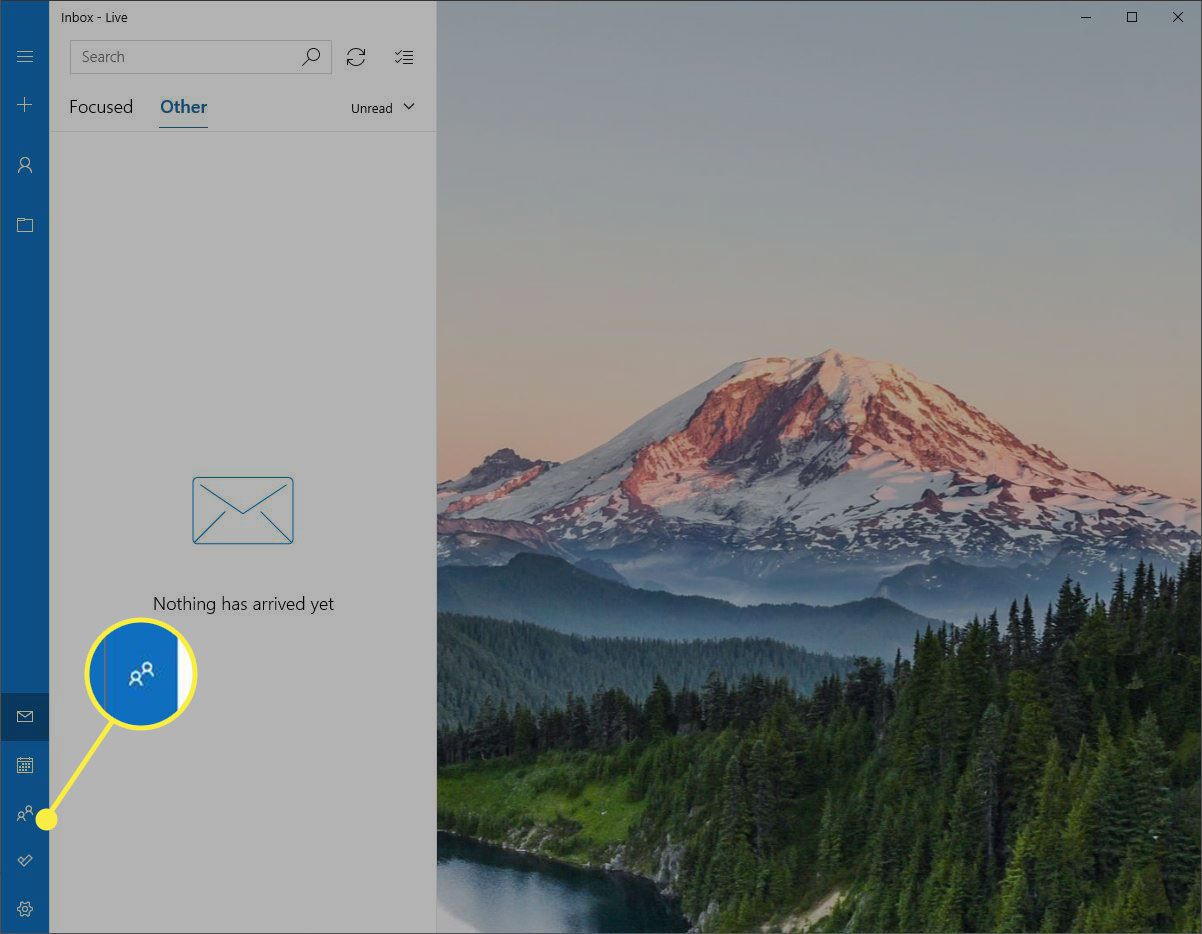 Ikona „Přesunout k lidem“ v programu Windows Mail