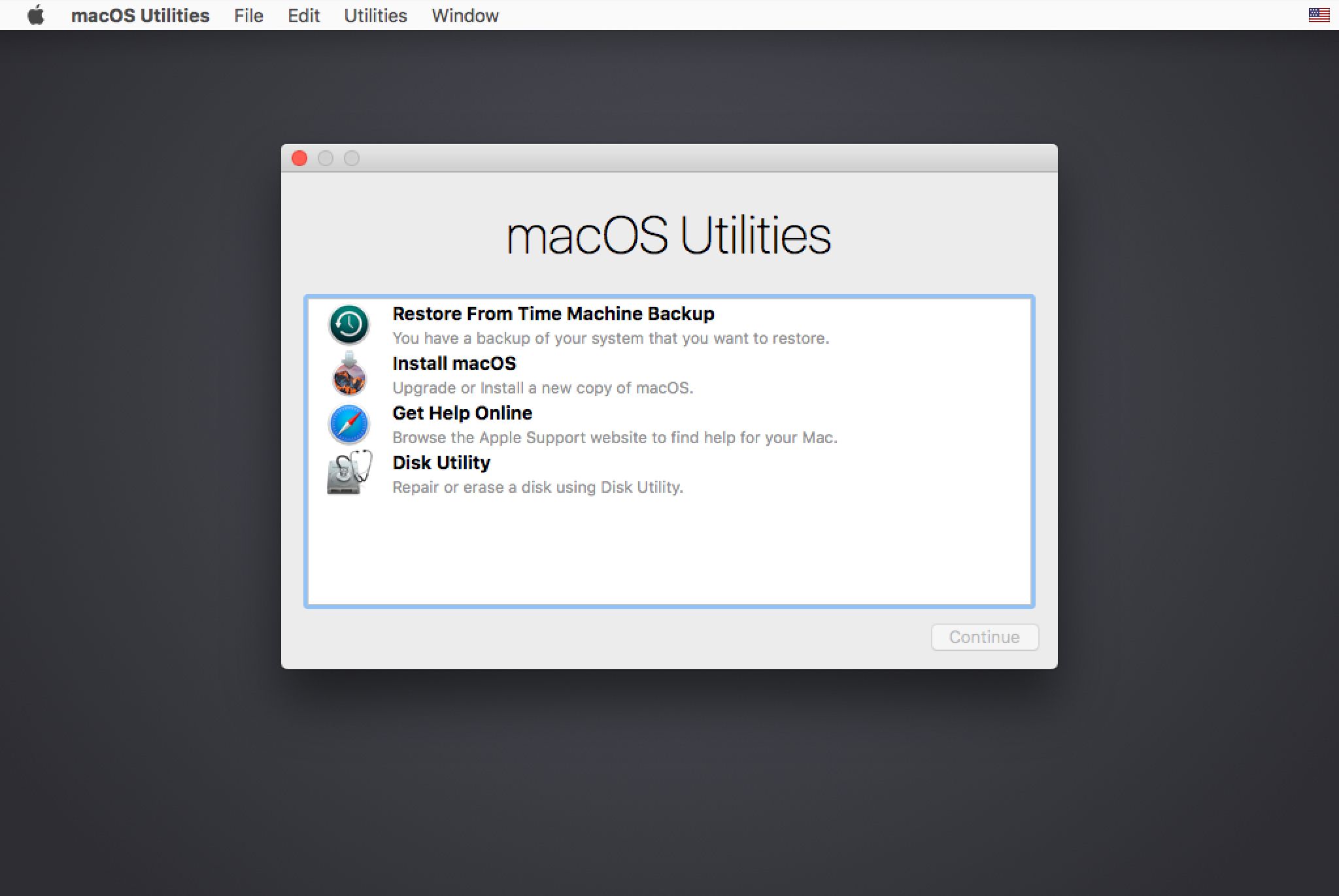 Nástroje macOS vám umožňují použít Disk Disk Utility k vymazání disku
