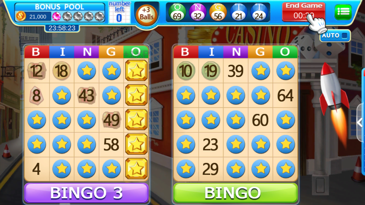 Screenshot z hraní Bingo Trivia