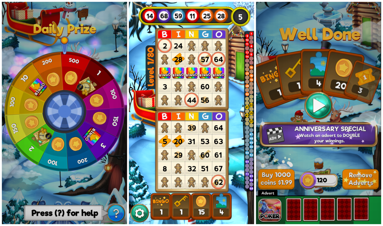 Snímek obrazovky hry Bingo Quest