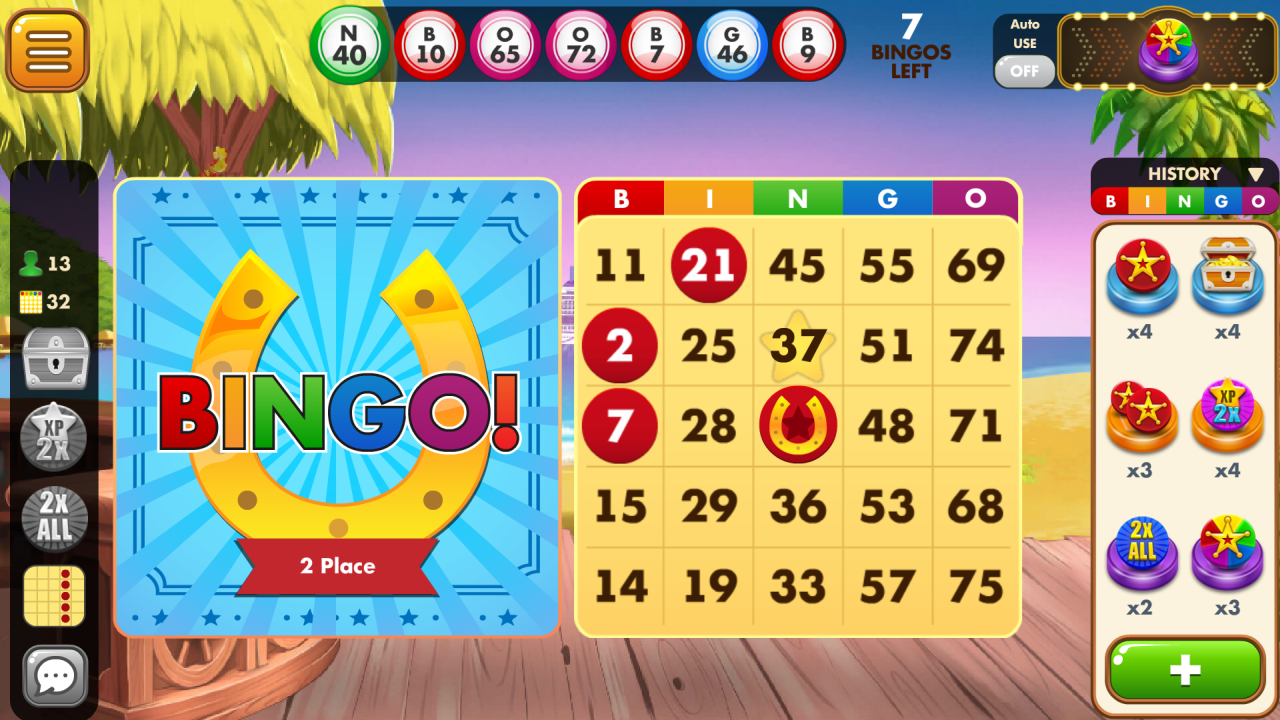 Screenshot hraní Bingo Country Games