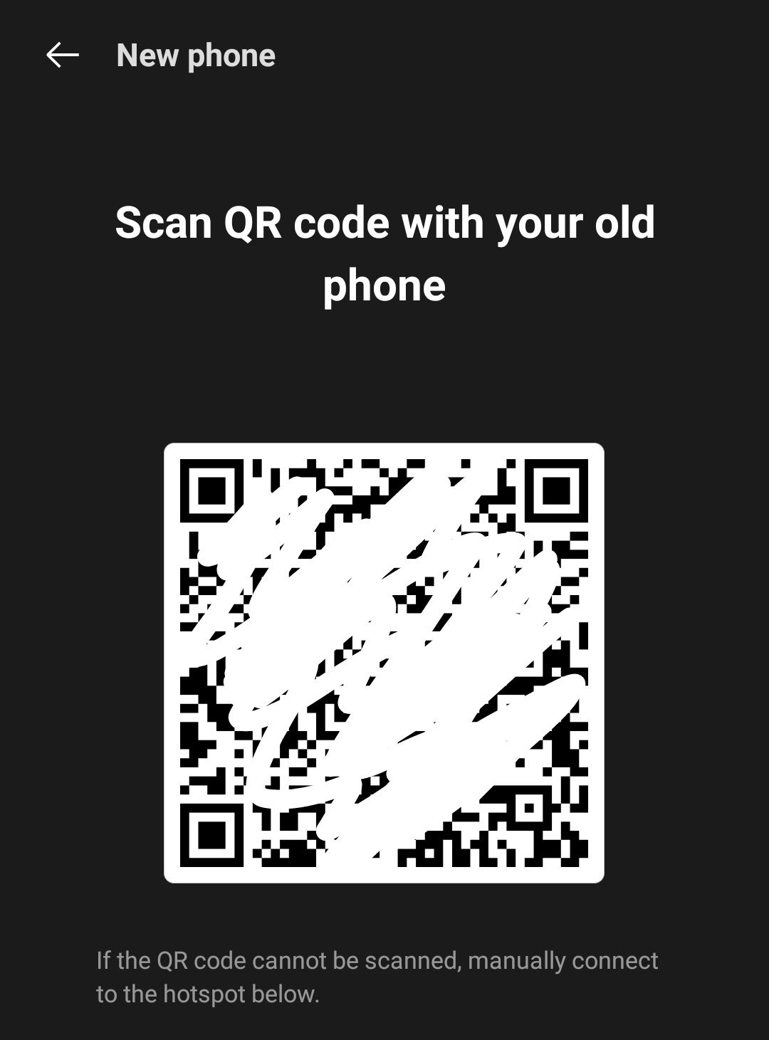 Příklad QR kódu generovaného v Clone Phone